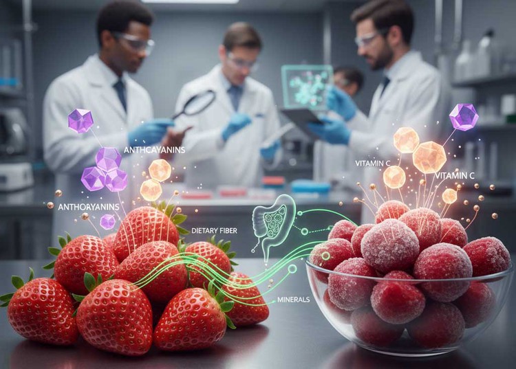What happens to the nutritional content of strawberries after they are frozen? What happens to the nutritional content of strawberries after they are frozen?